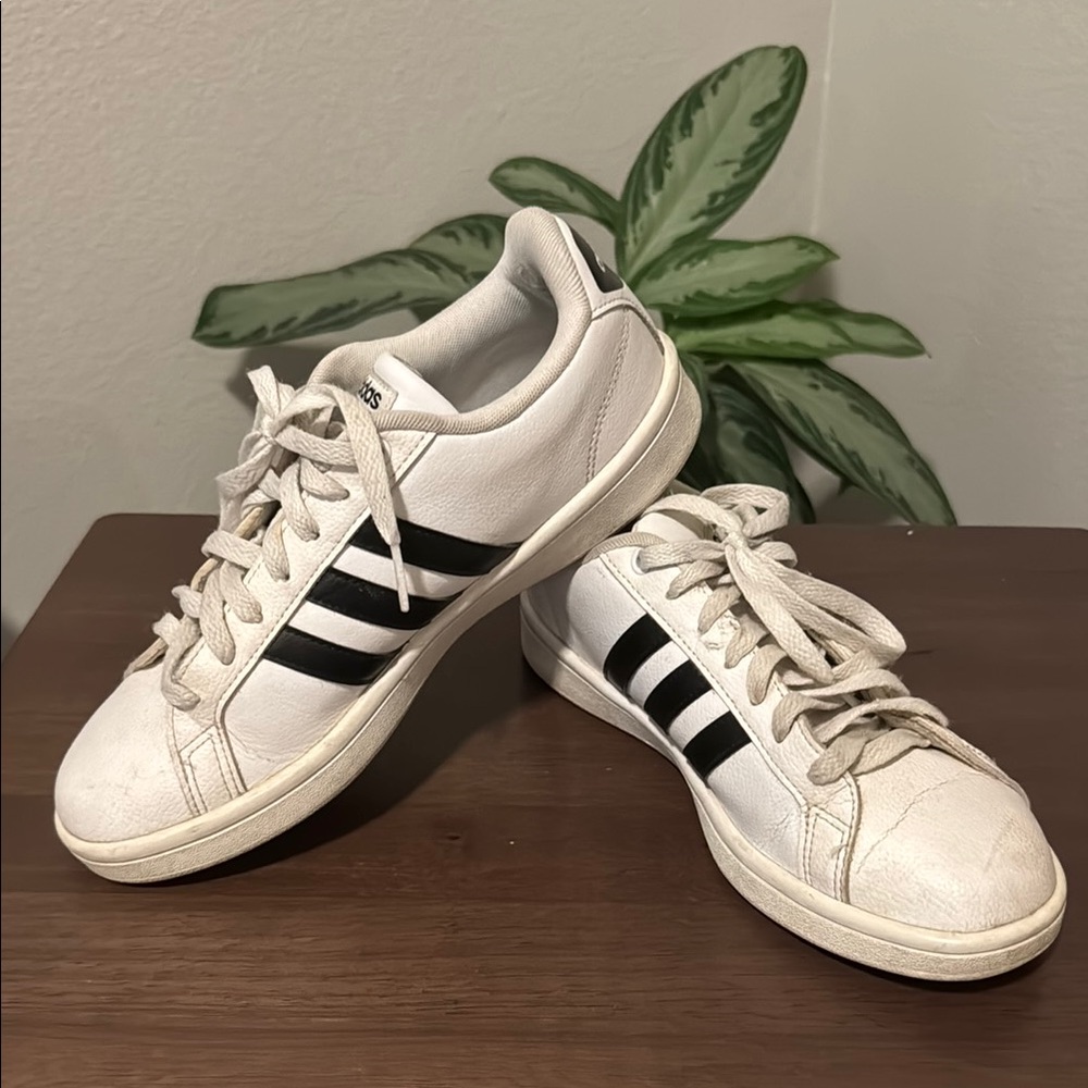 Adidas Classic White and Black Sneakers